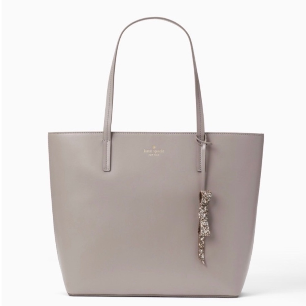 Kate Spade Karla Cityscape Gray Leather Tote
